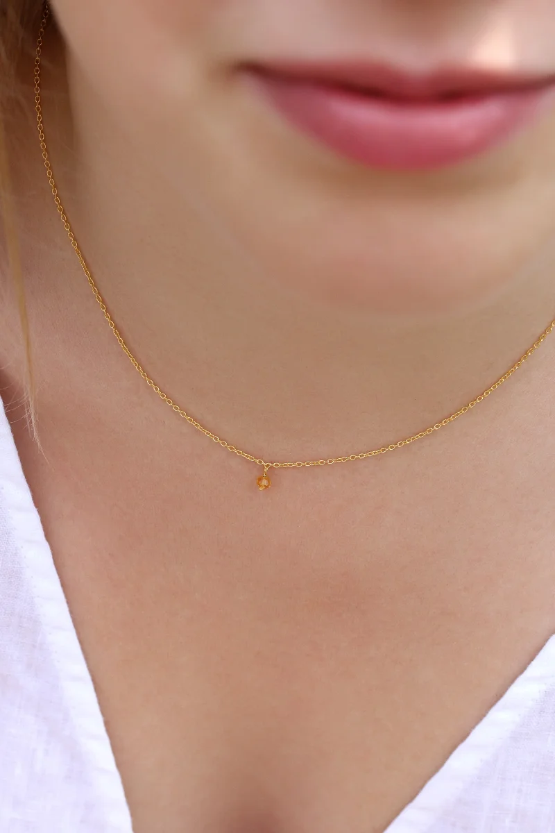 November Birthstone - Kette Citrin – Bild 3