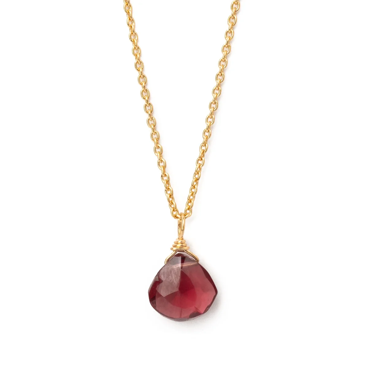 Januar Birthstone - Kette Granat 55 cm